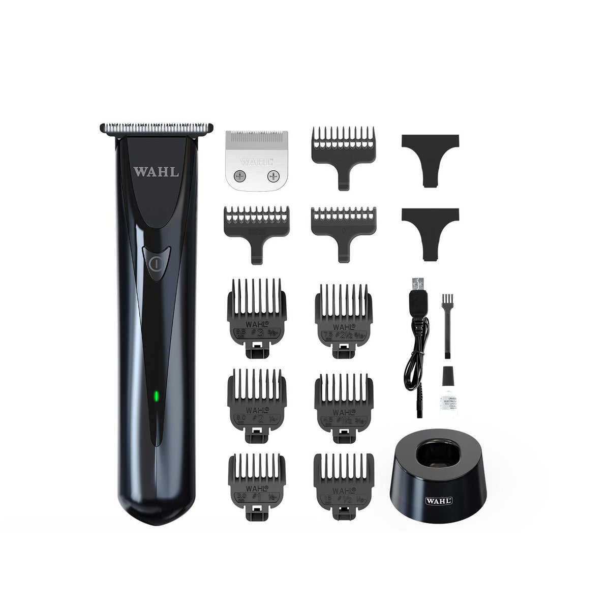 Wahl Chromini Duo trimmer med U-blad, T-blad, kamme og ladestation