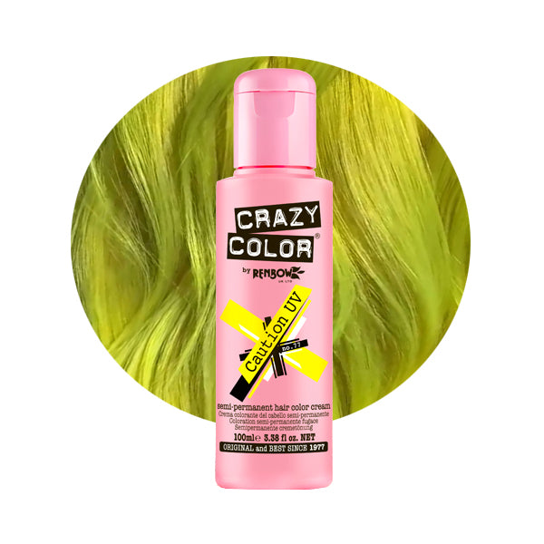 CRAZY COLOR 77 CAUTION NEON UV YELLOW